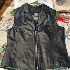 Bikers Dream Apparel soft leather Riding Vest. Or Along with any other clothing.